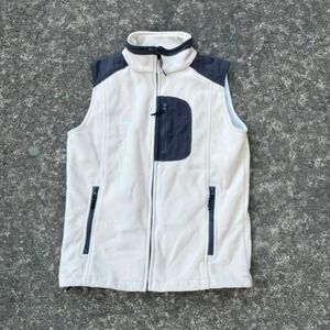 Snozu Women's‎ XL Fleece Vest Beige Gray Full Zip Outdoor Hiking Layer